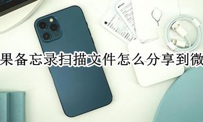 苹果备忘录扫描文件怎么分享到微信 为什么苹果备忘录扫描文件不能分享到微