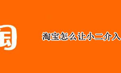 淘宝怎样介入小二 淘宝怎么让小二介入