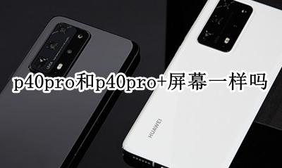 p40和p40pro区别屏幕 p40pro和p40pro+屏幕一样吗
