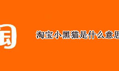 淘宝小黑猫是什么意思 淘宝的天猫小黑盒什么意思