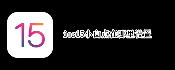 ios15小白点在哪里设置