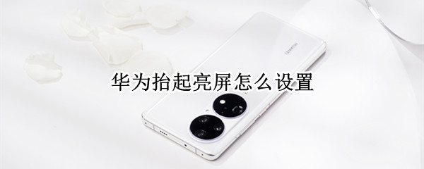 华为抬起亮屏怎么设置