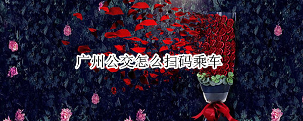 广州公交怎么扫码乘车