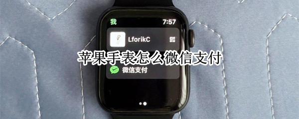 苹果手表怎么微信支付
