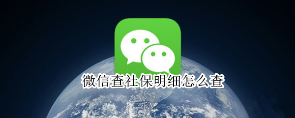 微信查社保明细怎么查