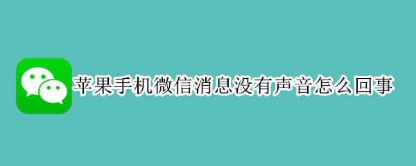 苹果手机微信消息没有声音怎么回事