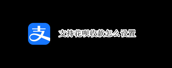 支持花呗收款怎么设置