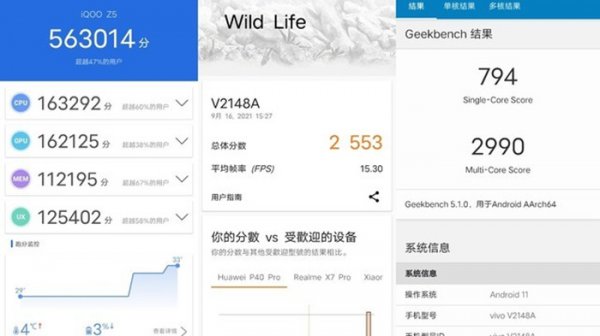 iqooz5安兔兔跑分多少