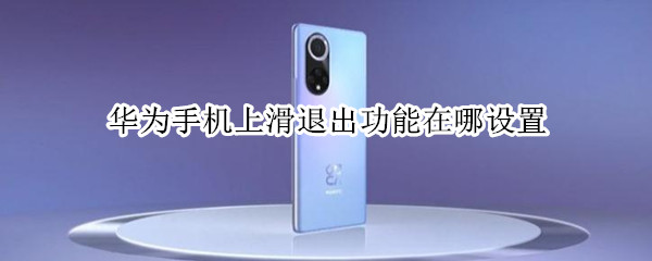 华为手机上滑退出功能在哪设置