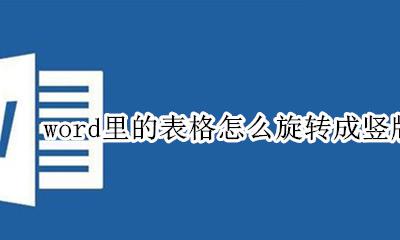 怎样旋转word中的表格 word里的表格怎么旋转成竖版