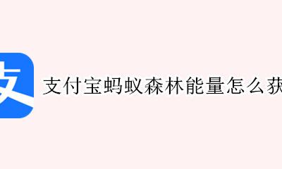支付宝蚂蚁森林能量怎么获得 支付宝蚂蚁森林获取能量攻略
