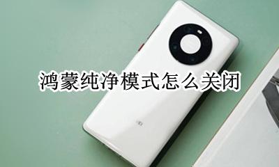 鸿蒙纯净模式怎么关闭 怎么退出纯净模式