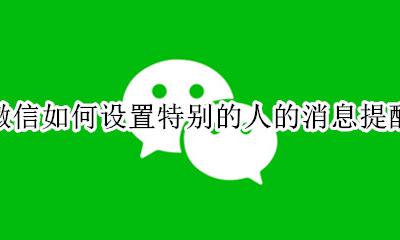 微信如何设置特别的人的消息提醒 微信怎么为单独的人设置特别消息提醒