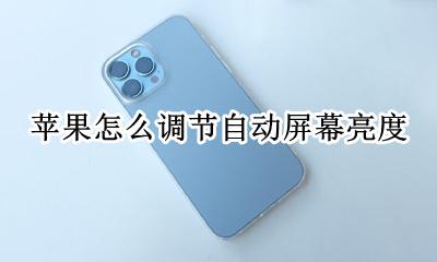 苹果怎么调节自动屏幕亮度 苹果怎么设置自动调节屏幕亮度