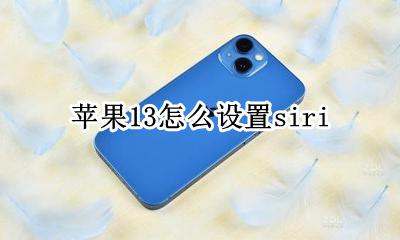 苹果13怎么设置siri 苹果13怎么设置siri唤醒