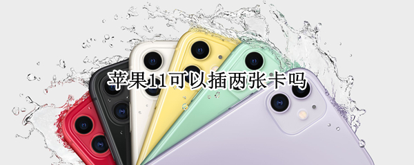 苹果11可以插两张卡吗