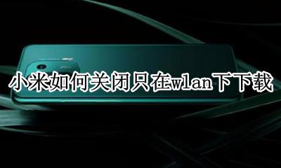 小米如何关闭只在wlan下下载 小米该任务只能在wlan网络下载