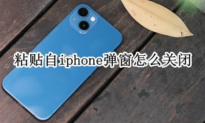 粘贴自iphone弹窗怎么关闭 苹果手机屏幕弹出粘贴自怎么关闭