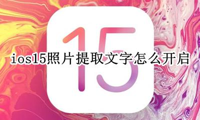 ios怎么扫描图片上的文字 ios15照片提取文字怎么开启