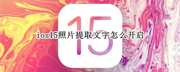 ios15照片提取文字怎么开启