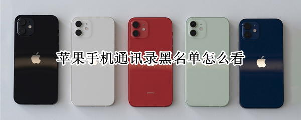 苹果手机通讯录黑名单怎么看