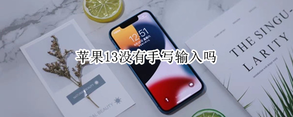 苹果13没有手写输入吗