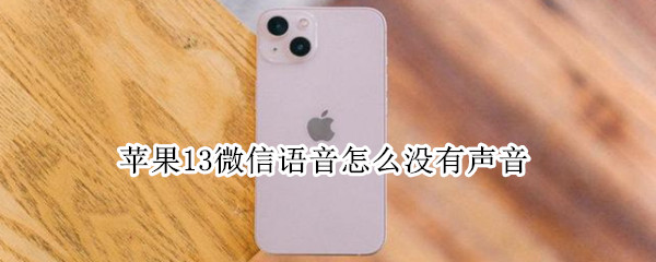 苹果13微信语音怎么没有声音