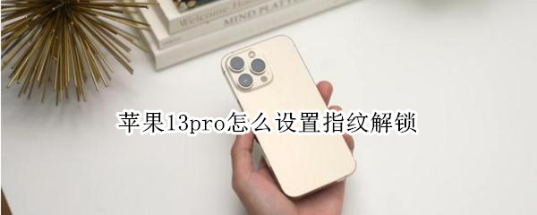苹果13pro怎么设置指纹解锁