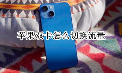 苹果双卡怎么切换流量 苹果双卡怎么快速切换流量