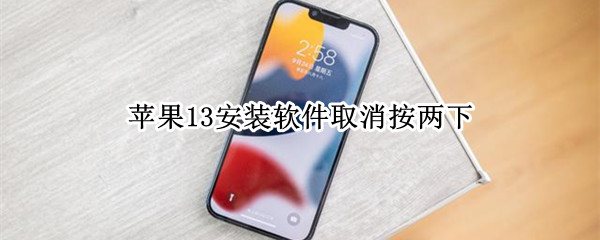 苹果13安装软件取消按两下
