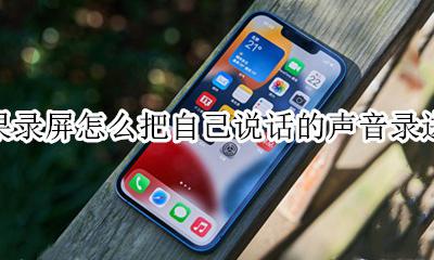 苹果录屏怎么把自己说话的声音录进去 iphone录屏怎么录自己说话的声音