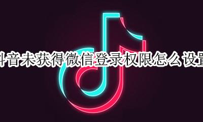 抖音未获得微信登录权限怎么设置 抖音未获得微信登录的权限怎么设置