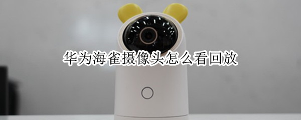 华为海雀摄像头怎么看回放