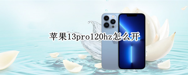 苹果13pro120hz怎么开