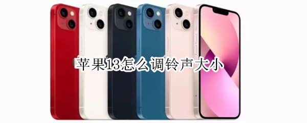 苹果13怎么调铃声大小