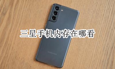 三星手机内存在哪看 三星手机内存怎么看