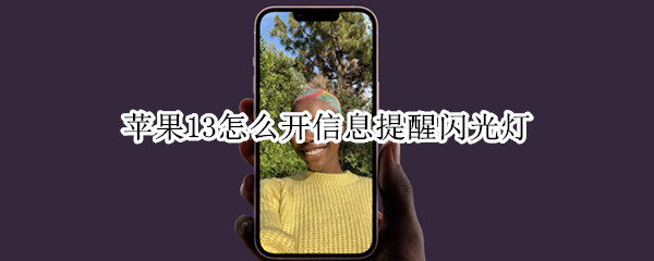 苹果13怎么开信息提醒闪光灯