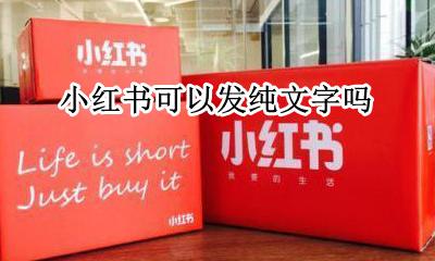 小红书可以发纯文字吗 小红书怎么发文字不要图