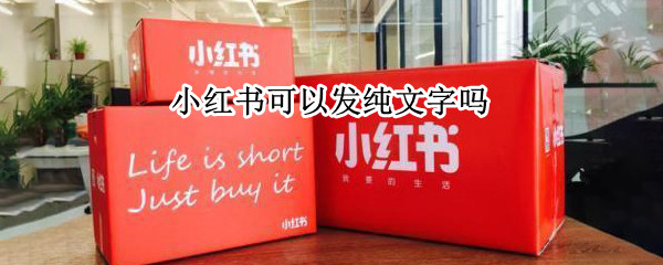 小红书可以发纯文字吗