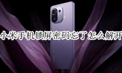 小米手机锁屏密码忘了怎么解开 小米手机屏幕锁忘记密码了怎么解开