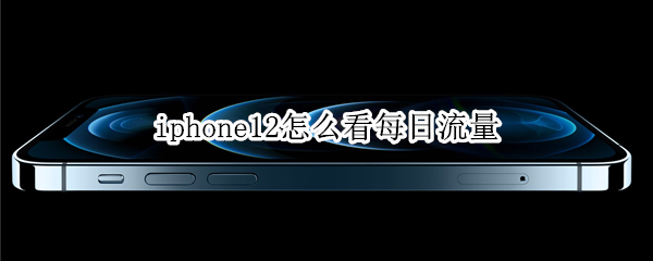 iphone12怎么看每日流量