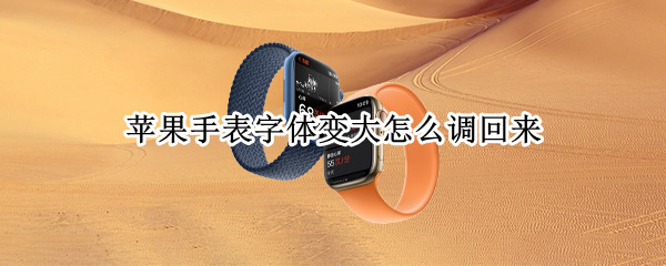 苹果手表字体变大怎么调回来