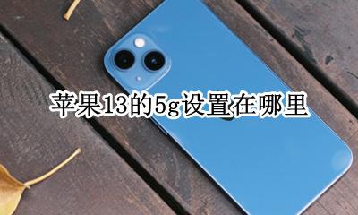 苹果13在哪调13g 苹果13的5g设置在哪里