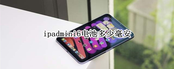 ipadmini6电池多少毫安