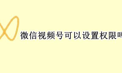 微信视频号设置隐私 微信视频号可以设置权限吗