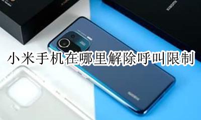小米手机怎样解除呼叫限制 小米手机在哪里解除呼叫限制