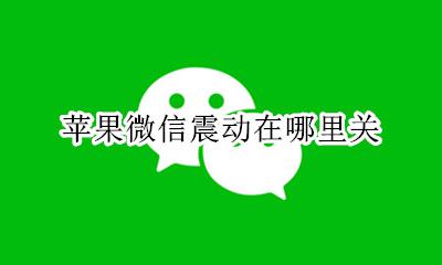 苹果微信震动在哪里关 iphone微信提示震动怎么关