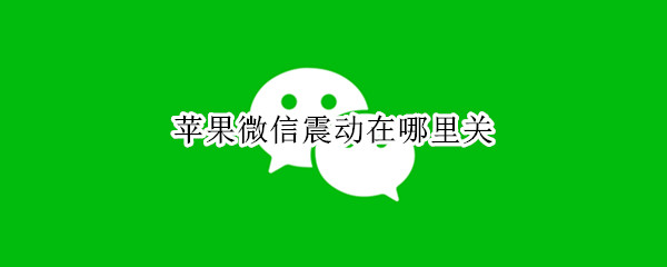 苹果微信震动在哪里关