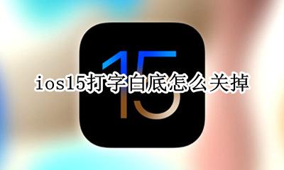 ios15打字白底怎么关掉 打字的白框怎么去掉