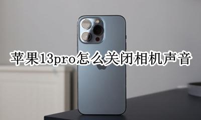 苹果13pro怎么关闭相机声音 iphone13pro max如何关闭相机声音